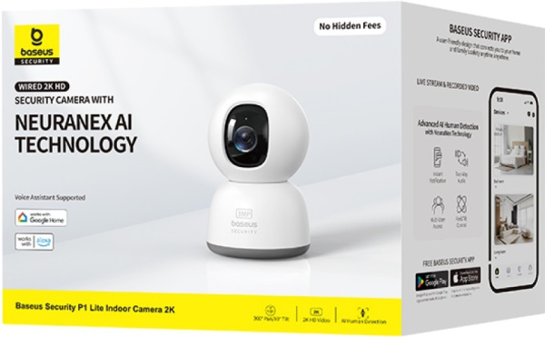 Камера видеонаблюдения Baseus Security P1 Lite 2K S0TV00 White (S0TV002132)
