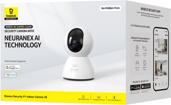Камера видеонаблюдения Baseus Security P1 S0TV01 White (S0TV012132)