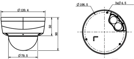 Камера видеонаблюдения Tiandy TC-C34KS Spec:I3/E/Y/C/SD/2.8mm/V4.2