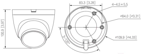 Камера видеонаблюдения Dahua DH-IPC-HDW2249TP-S-IL-0360B