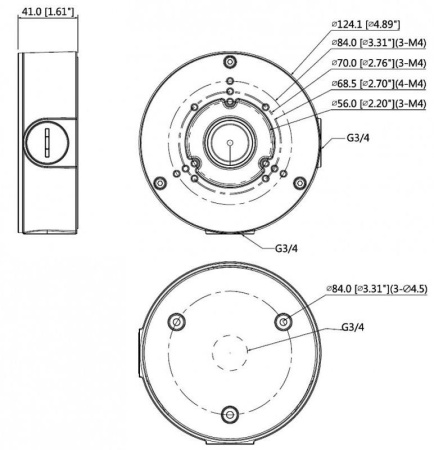 Монтажная коробка Dahua DH-PFA130-E-B
